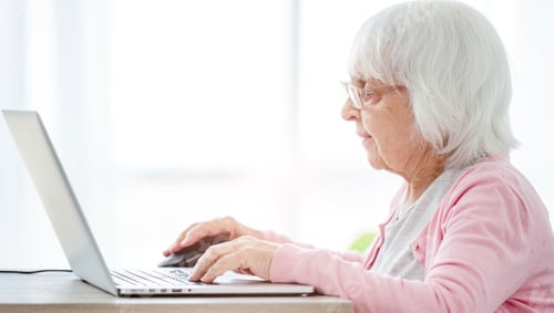 Preview: Senior woman with laptop
