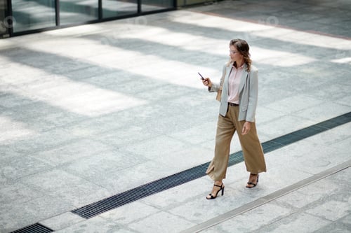 Preview: Mature Woman Checking Notifications