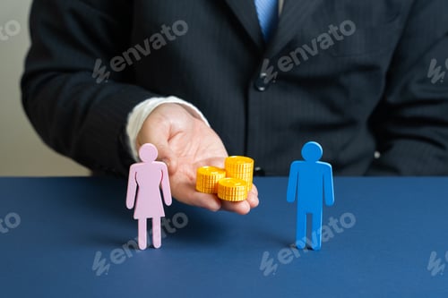 Preview: Concept of equal pay, wage equality, and gender fairness in the workplace.