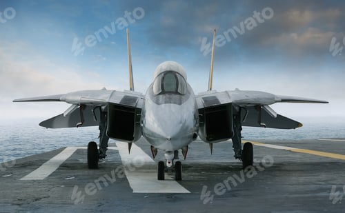 Preview: F-14 Tomcat Fighter on the Deck of a Carrier