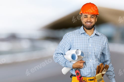 Preview: handsome happy workman