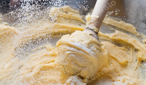 Preview: Kneading dough in mixing bowl, butter and flour