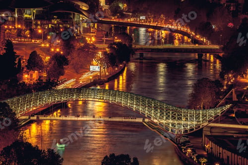 Preview: Night panoramic view of Tbilisi