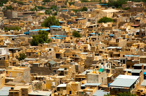 Preview: View of Jaisalmer city from Jaisalmer fort, Jaisalmer, Rajasthan, India