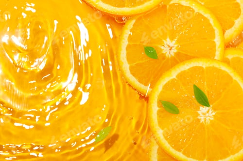 Preview: Concept of summer and freshness, orange slices
