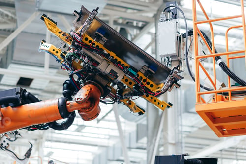 Preview: Automotive production line. Robotic Welding car body. Modern car Assembly plant