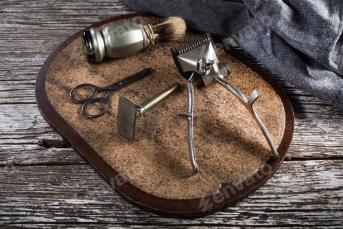 Preview: Vintage shaving and hair cutting tools.