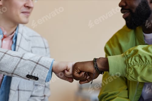 Preview: Young men greeting each other at psychotherapy session