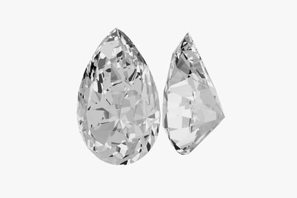 Preview: Faceted diamond pair varied cuts