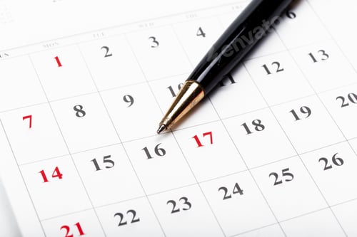 Preview: Check out the dates in a business calendar concept