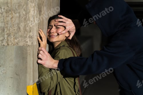 Preview: Thief Attacking Young Woman In Dark Alley