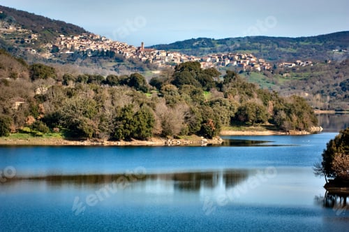 Preview: Town of Gavoi, Lake Gusana, Sardinia, Italy