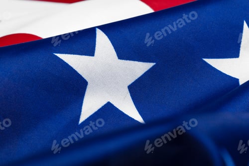 Preview: Close-up of waving American flag