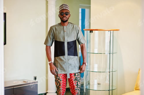Preview: Portrait of stylish black african american man