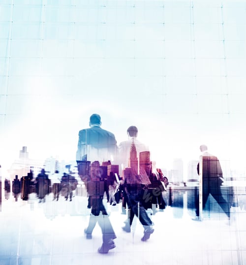 Preview: Business People Rush Hour Walking Commuting City Concept