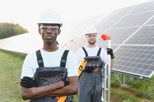 Preview: Solar panel installation team working on renewable energy