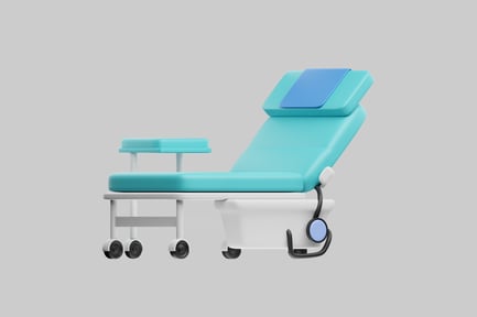 Preview: Medical examination table with armrest