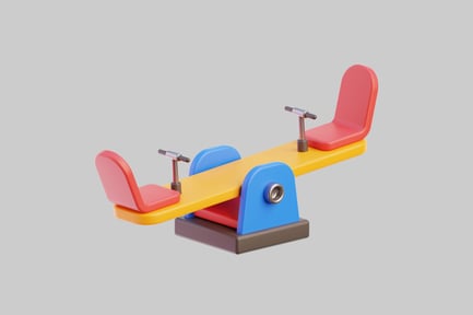 Preview: Colorful playground see-saw balance toy