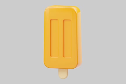 Aperçu: Sucette glacée à l'orange avec des marques de morsure