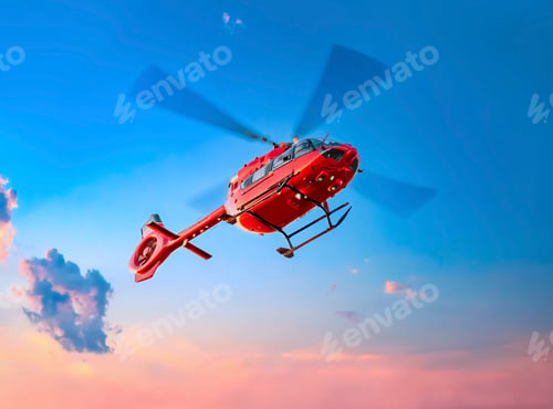 Preview: Helicopter. Air transportation. Air ambulance