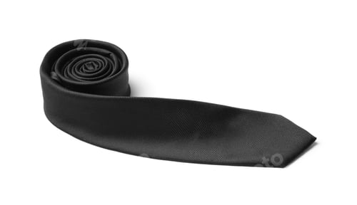 Preview: Classic black male necktie isolated on white