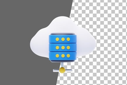 Preview: Cloud Server 3D Icon
