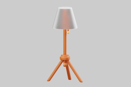 Preview: Minimalist tripod floor lamp orange