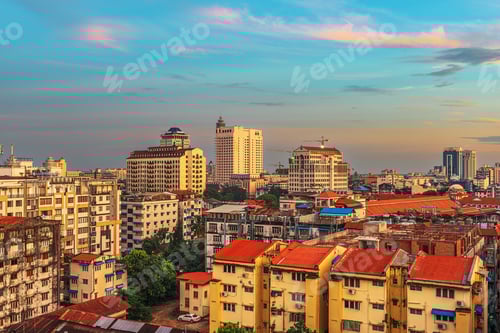 Preview: Yangon, Myanmar Downtown Skyline