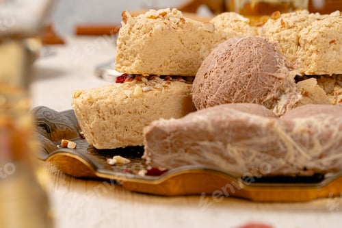 Preview: Close up of a turkish dessert halva