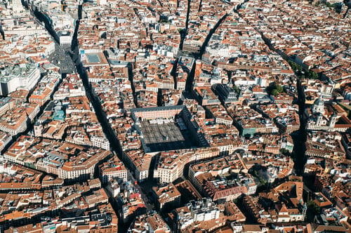 Preview: Air view of Main Square in Madrid, Spain