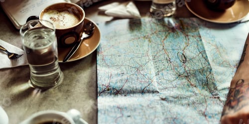 Preview: Person Choosing Destination On Map Concept
