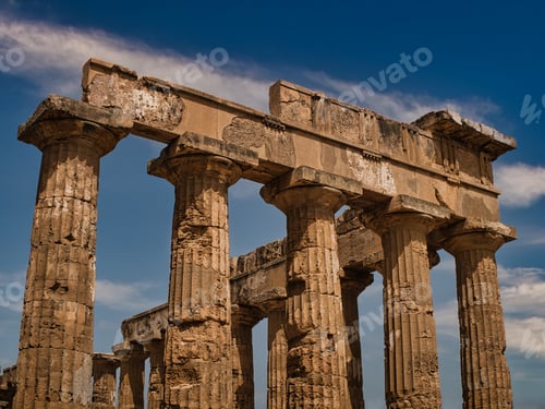 Preview: Beautiful shot of Temple E, Selinunte, Sicily.
