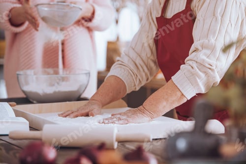 Preview: Close-up of person making cake