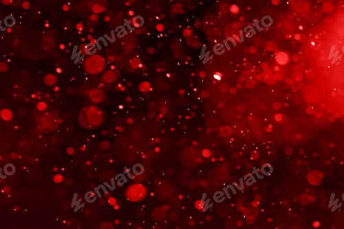 Preview: Red bokeh defocus abstract background. Festive Christmas or New Year lights