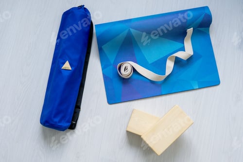 Preview: Flat lay from yoga props.
