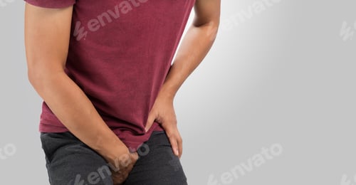 Preview: Man having groin pain.