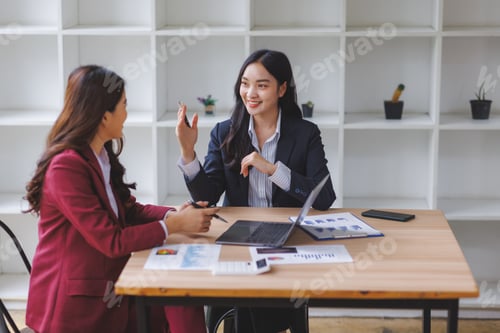 Preview: Businesswomen discussing during a meeting in the office