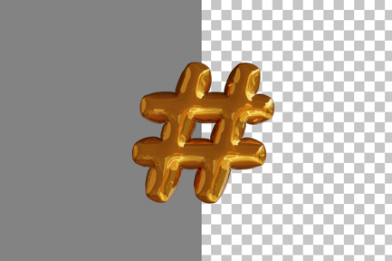Preview: Hashtag 3D Icon