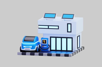 Preview: Electric Vehicle Charging Station At Home