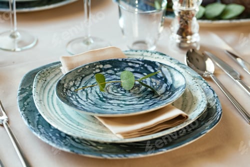 Preview: Luxury table setting for event in a restaurant