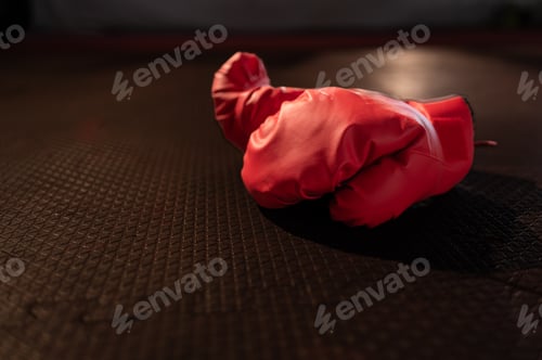 Preview: Boxing gloves that boxers must wear when punching on the ring or while practicing,