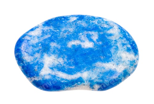 Preview: polished Lazurite (lapis) gem stone isolated