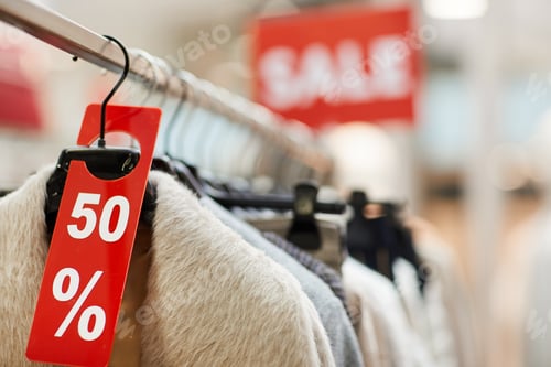 Preview: Sale Tags in Clothing Store