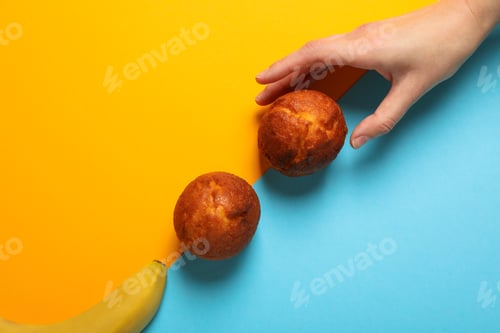 Preview: Tasty food with banana, concept of tasty food with banana