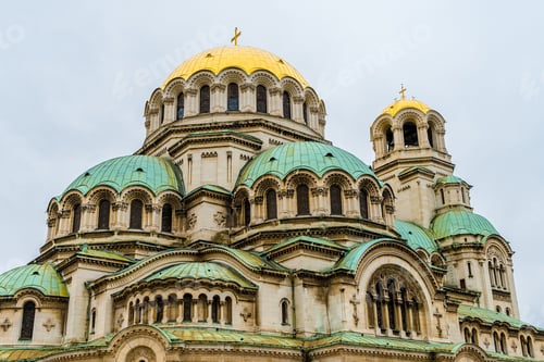 Preview: Alexander Nevsky Cathedral's domes in Sofia, Bulgaria.