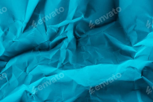 Preview: close-up shot of crumpled blue paper for background