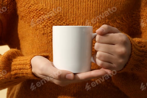 Preview: A woman holds a white cup in her hands