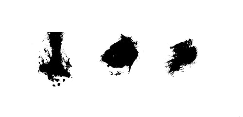 Preview: black abstract paint brush print splash isolated f