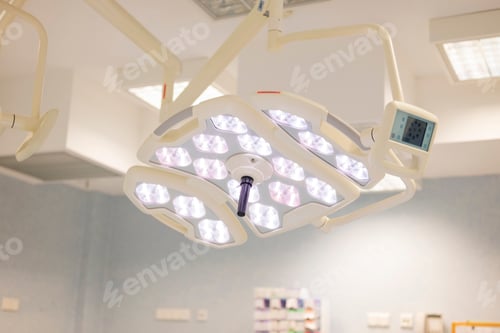 Preview: sterile medical lamp in the hospital in the operating room for doctors