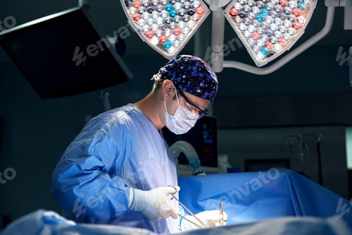 Preview: A team of surgeons in the oncological operating room, the fight against ancology, the hard work of
